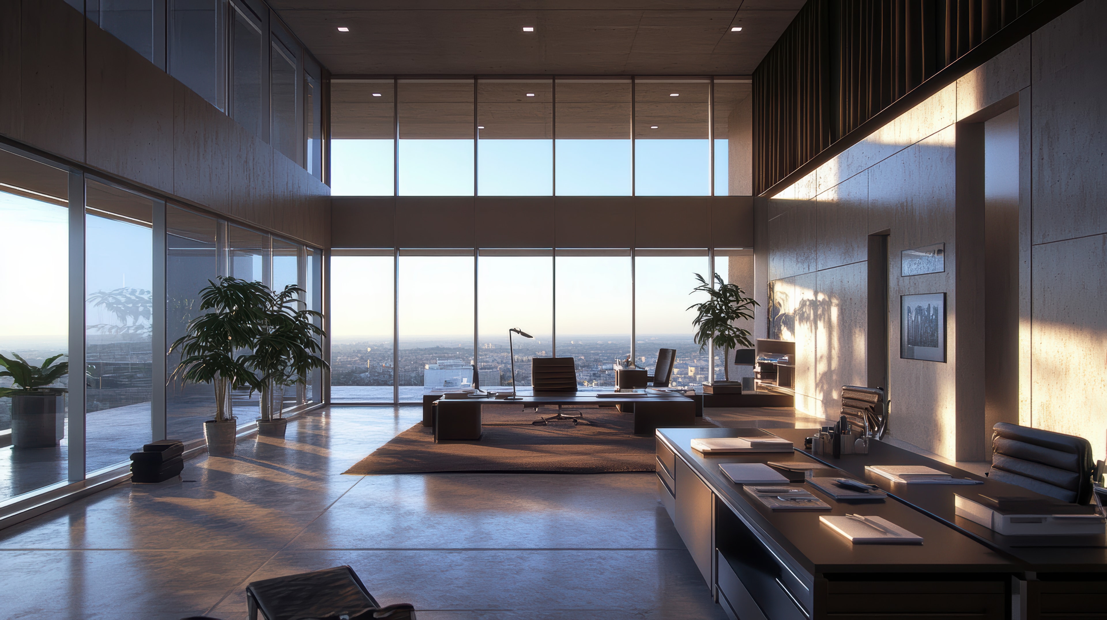 PIXEL — Minimalist premium office with floor-to-ceiling windows