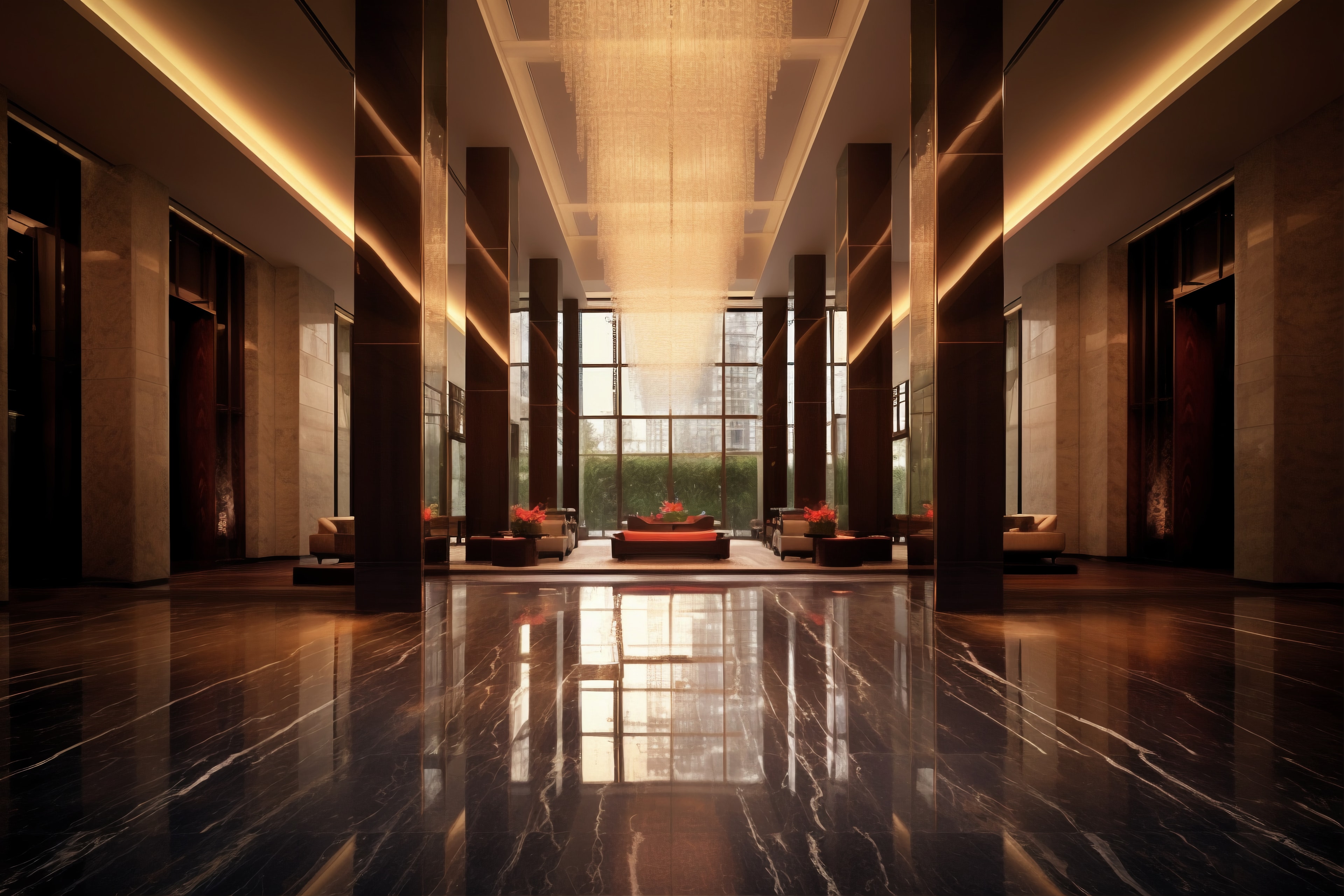 PIXEL — Luxury hotel-style common area
