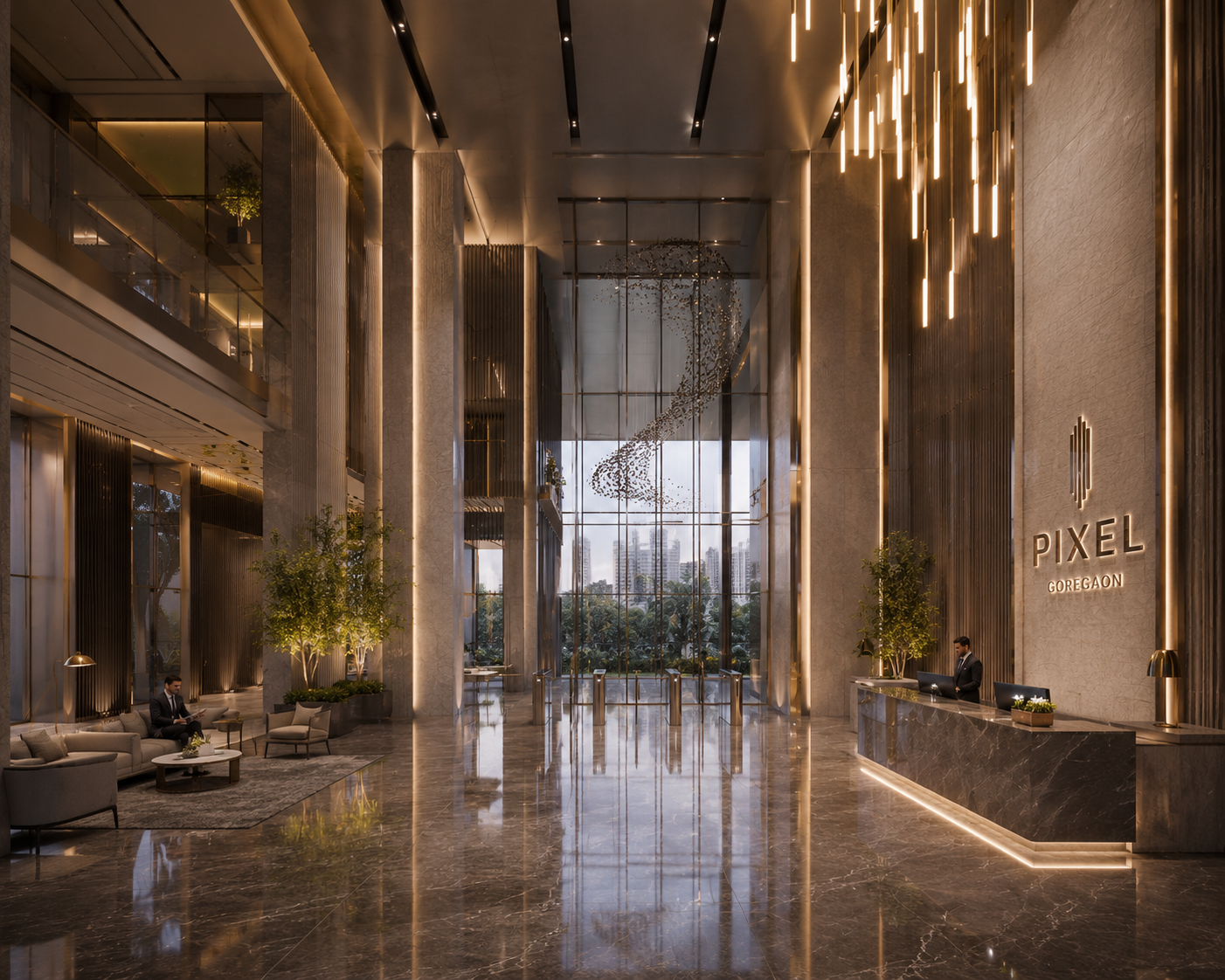 Grand lobby at PIXEL — First impressions that set the course
